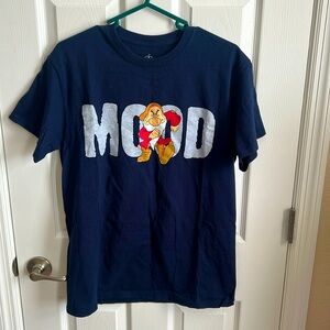 Disney parks Mood mens navy graphic t‎ shirt medium grumpy seven dwarves